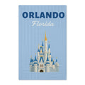 Orlando Florida Castle Waffle Tea Towel — Double-Sided Souvenir Kitchen Towel