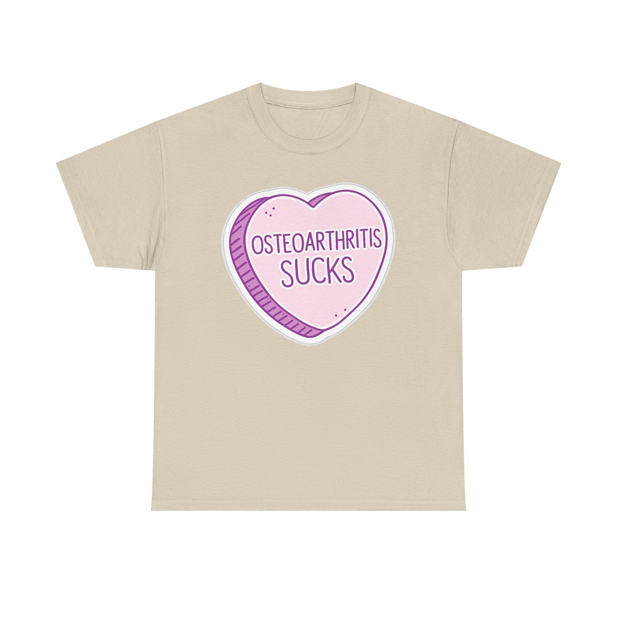 Osteoarthritis Sucks T-Shirt — Pink Heart Awareness Tee