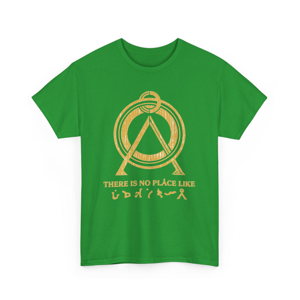 There Is No Place Like Home Graphic Tee — Vintage Gold Sigil T‑Shirt