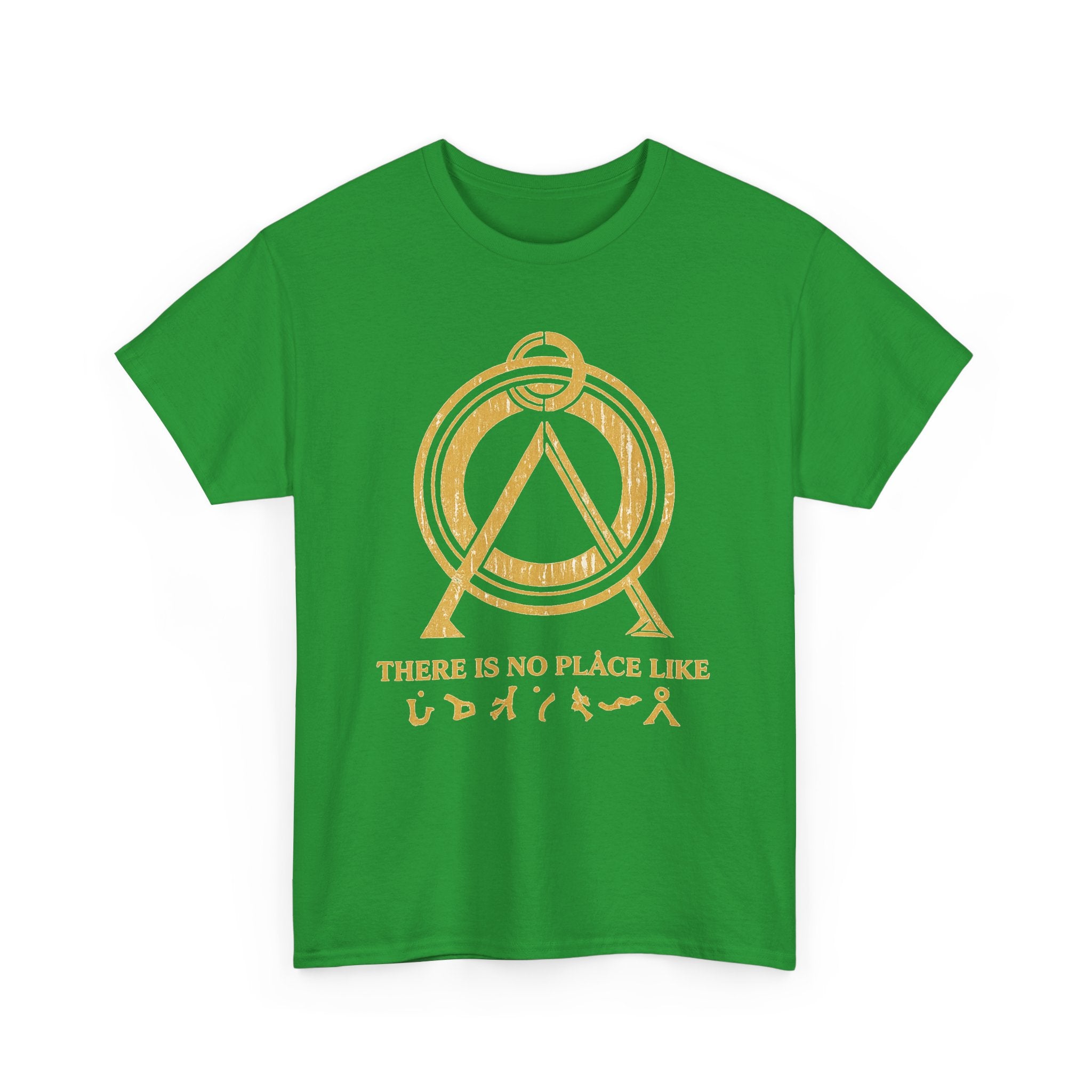 There Is No Place Like Home Graphic Tee — Vintage Gold Sigil T‑Shirt