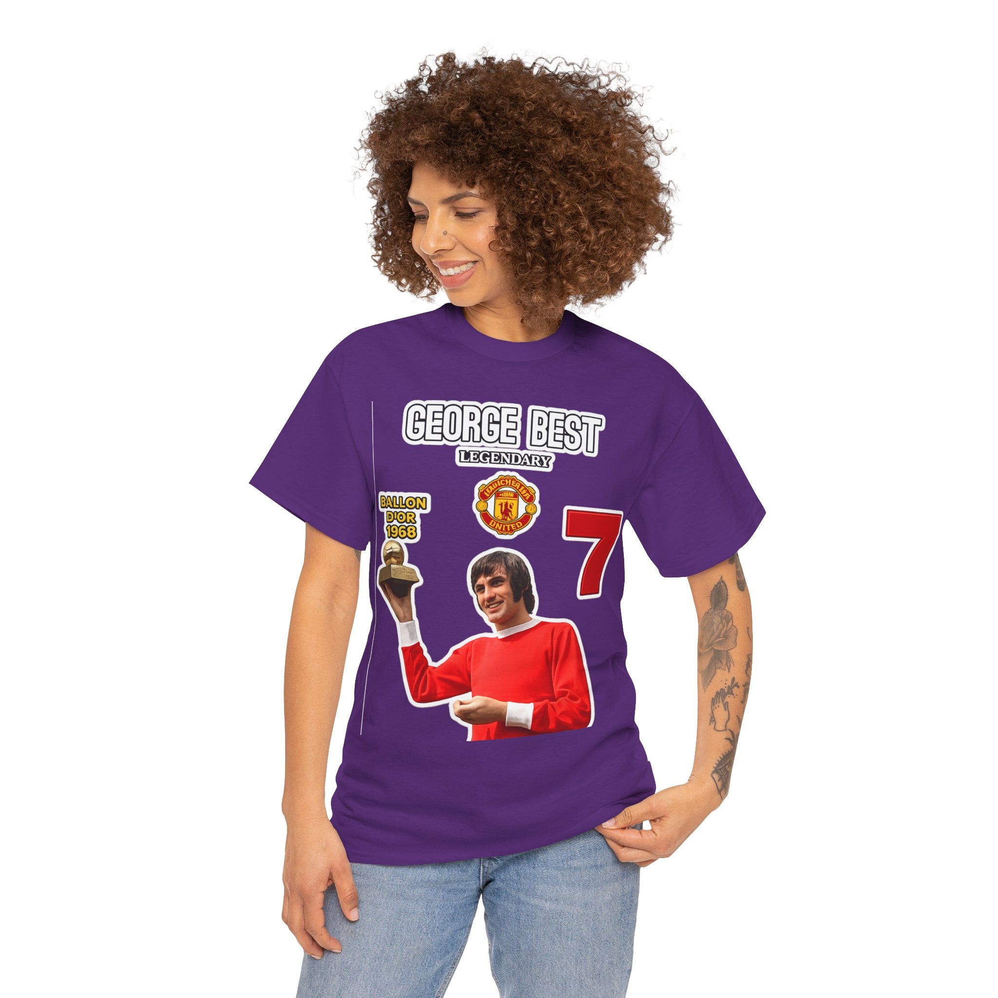 George Best Manchester United #7 Vintage Soccer T-Shirt – Ballon d'Or Tribute