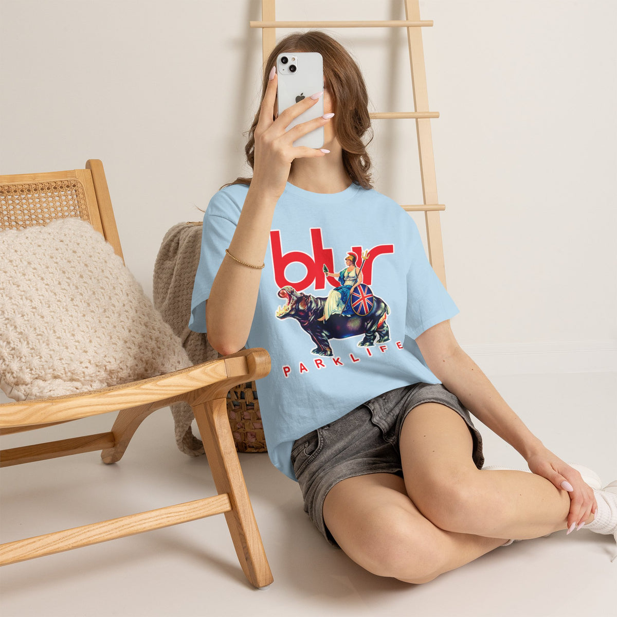 Blur PARKLIFE British Bulldog Graphic Cotton T-Shirt