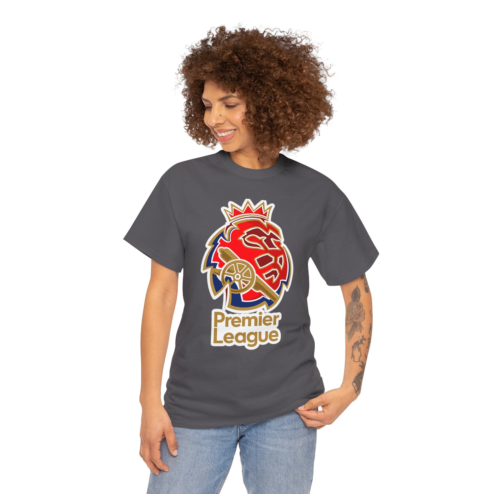 Arsenal Premier League Lion Logo T-Shirt — Soccer Fan Tee