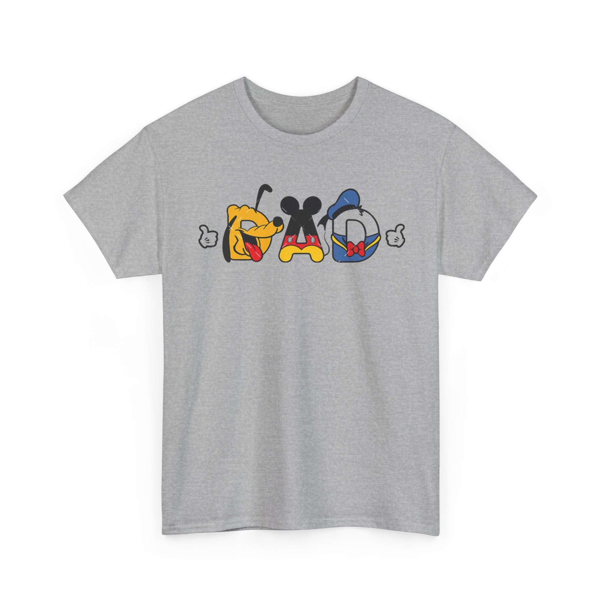 Disney Dad Character Graphic Tee — Playful Colorful Character Icons T-Shirt