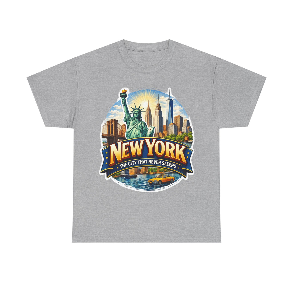 New York City T-Shirt - 'The City That Never Sleeps' Vintage Skyline Tee