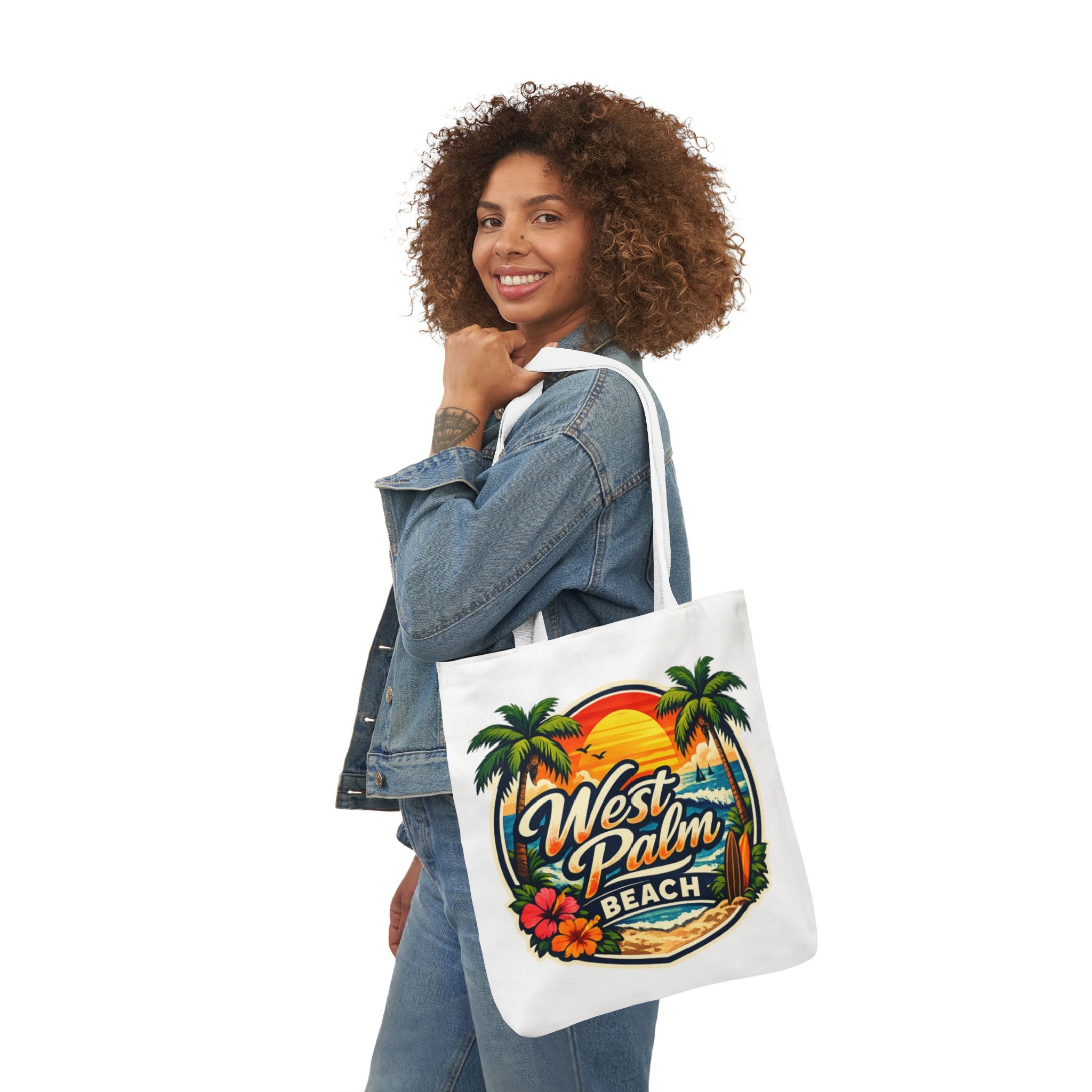 West Palm Beach Vintage Sunset Tote
