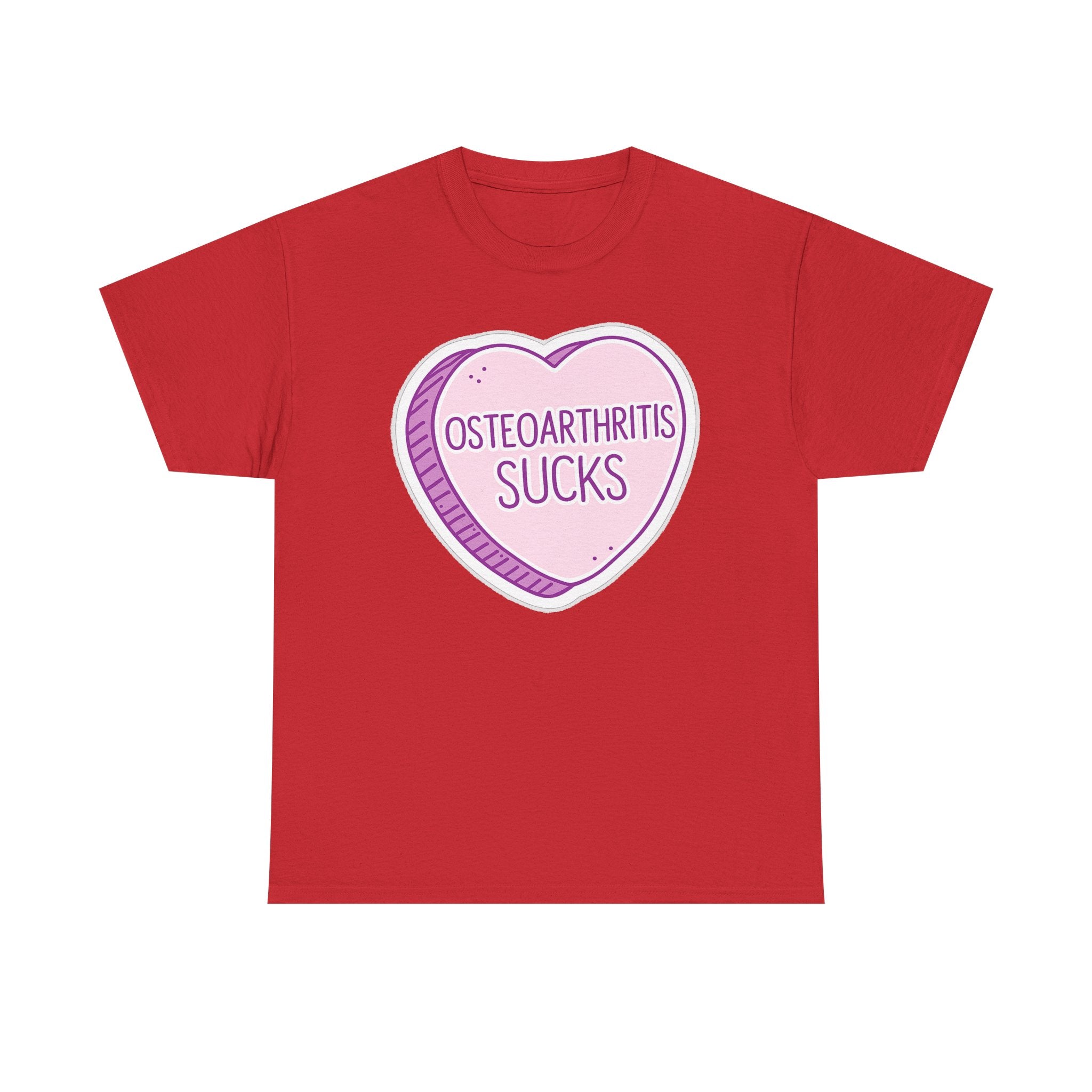 Osteoarthritis Sucks T-Shirt — Pink Heart Awareness Tee