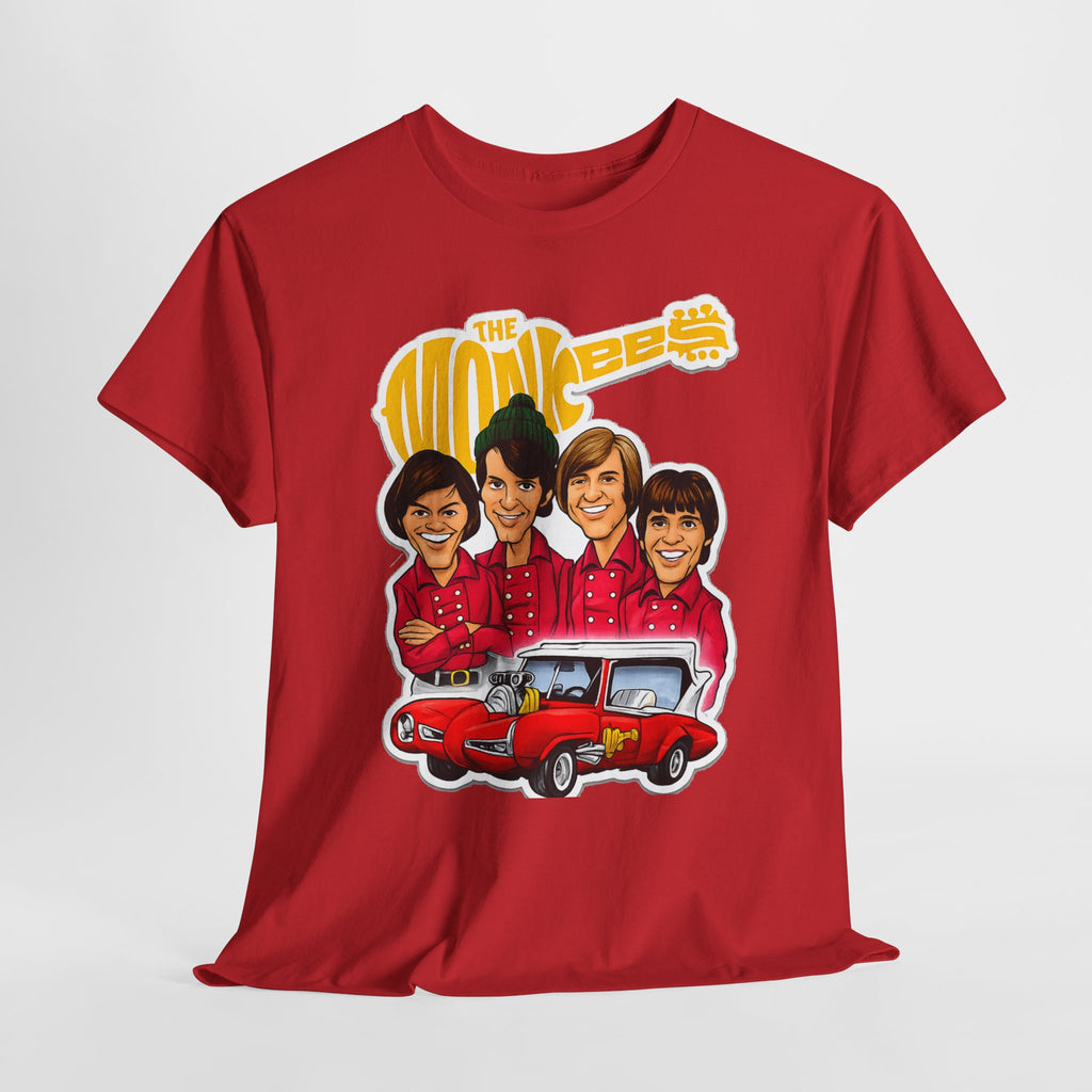 The Monkees Retro Band Tee — Colorful Car Cartoon Graphic