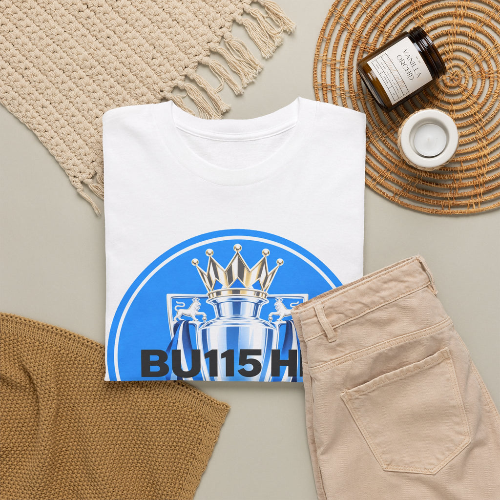 Manchester City Anti Premier League Charges Cotton T-Shirt — 'BU11SH1T' Blue Crown Football Shirt