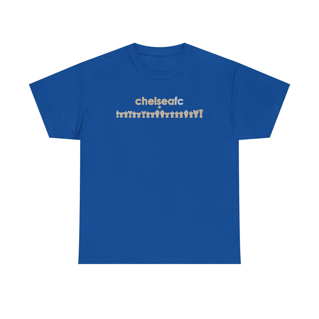 Chelsea FC Retro Silhouette Tee — Beige Logo Football Fans Shirt