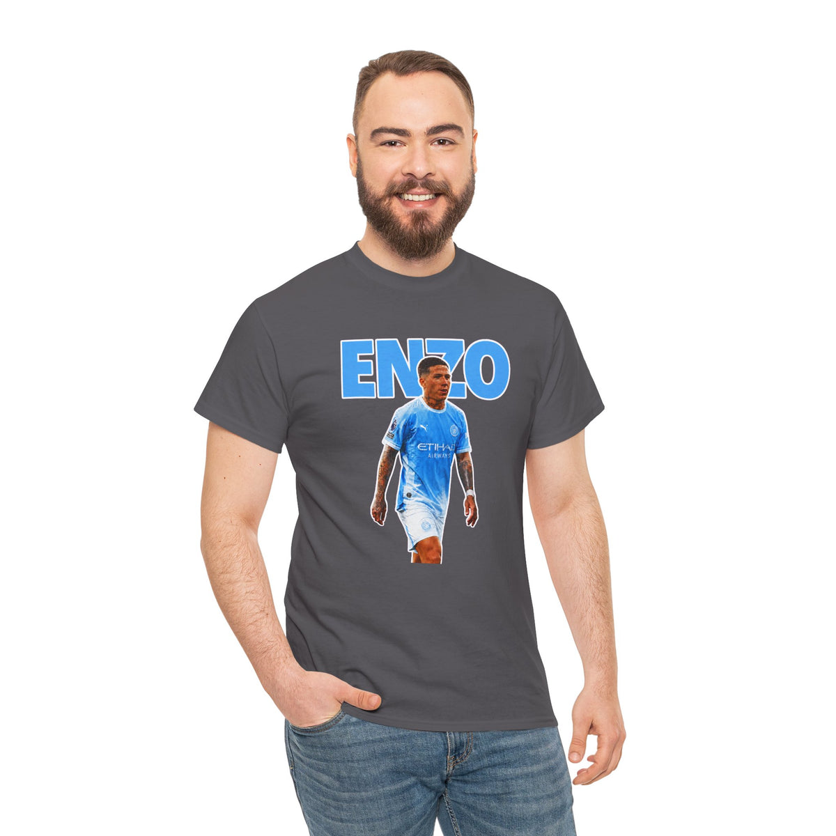Enzo Fernandez Manchester City Inspired Cotton T-Shirt