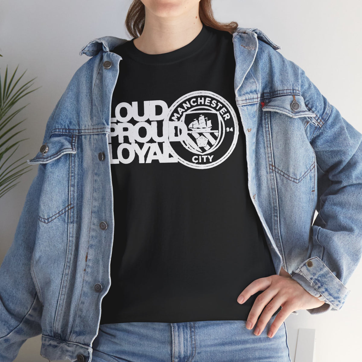 Loud Proud Loyal Graphic Manchester City Cotton T-Shirt