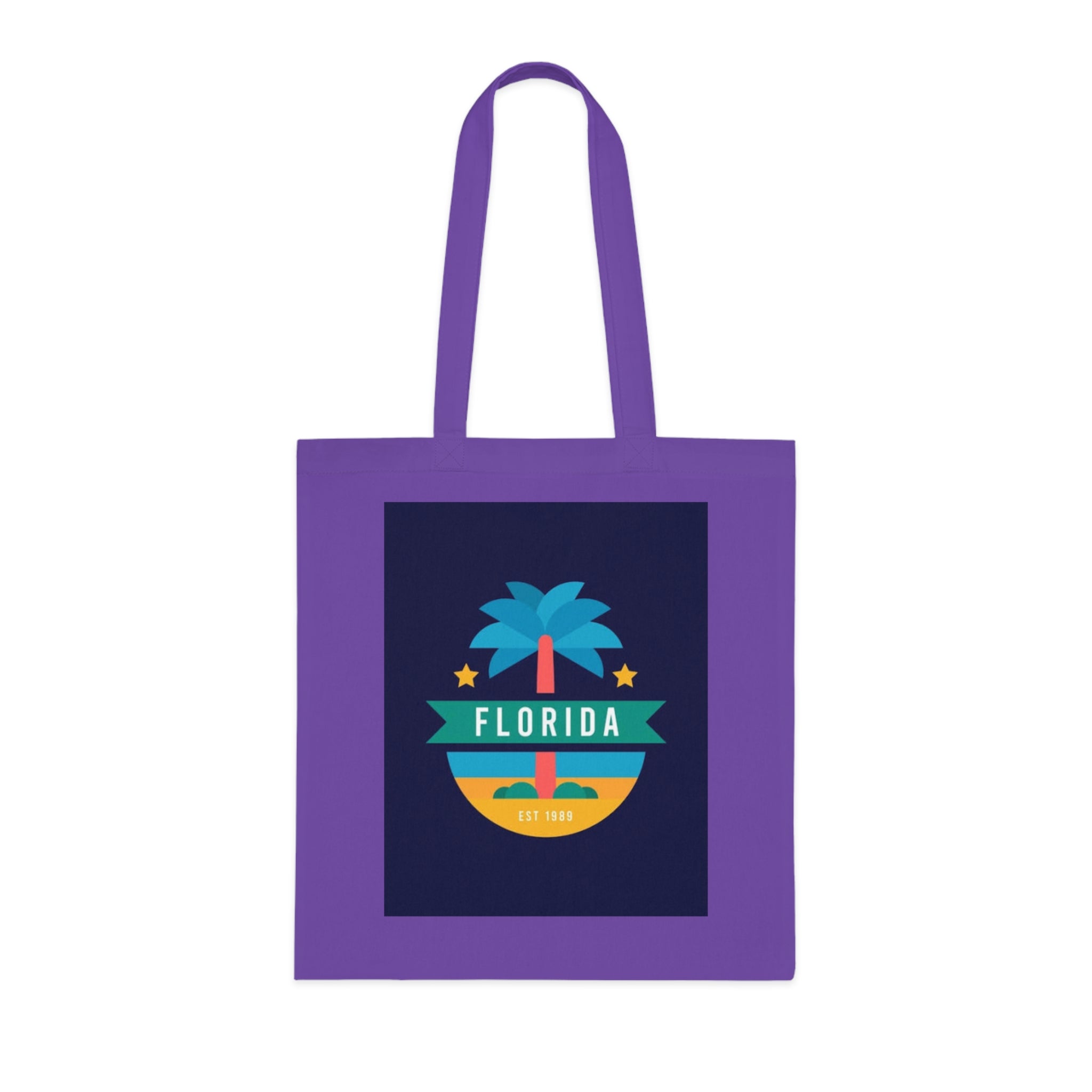 Florida Palm Beach Tote Bag – Retro State Travel Cotton Tote