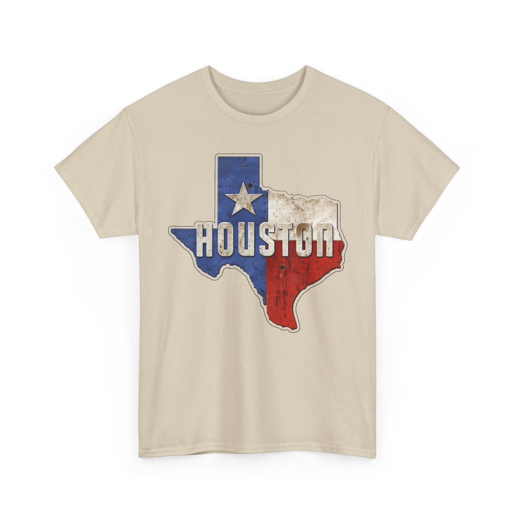 Houston Texas Flag Graphic Tee — Vintage State Outline T-Shirt