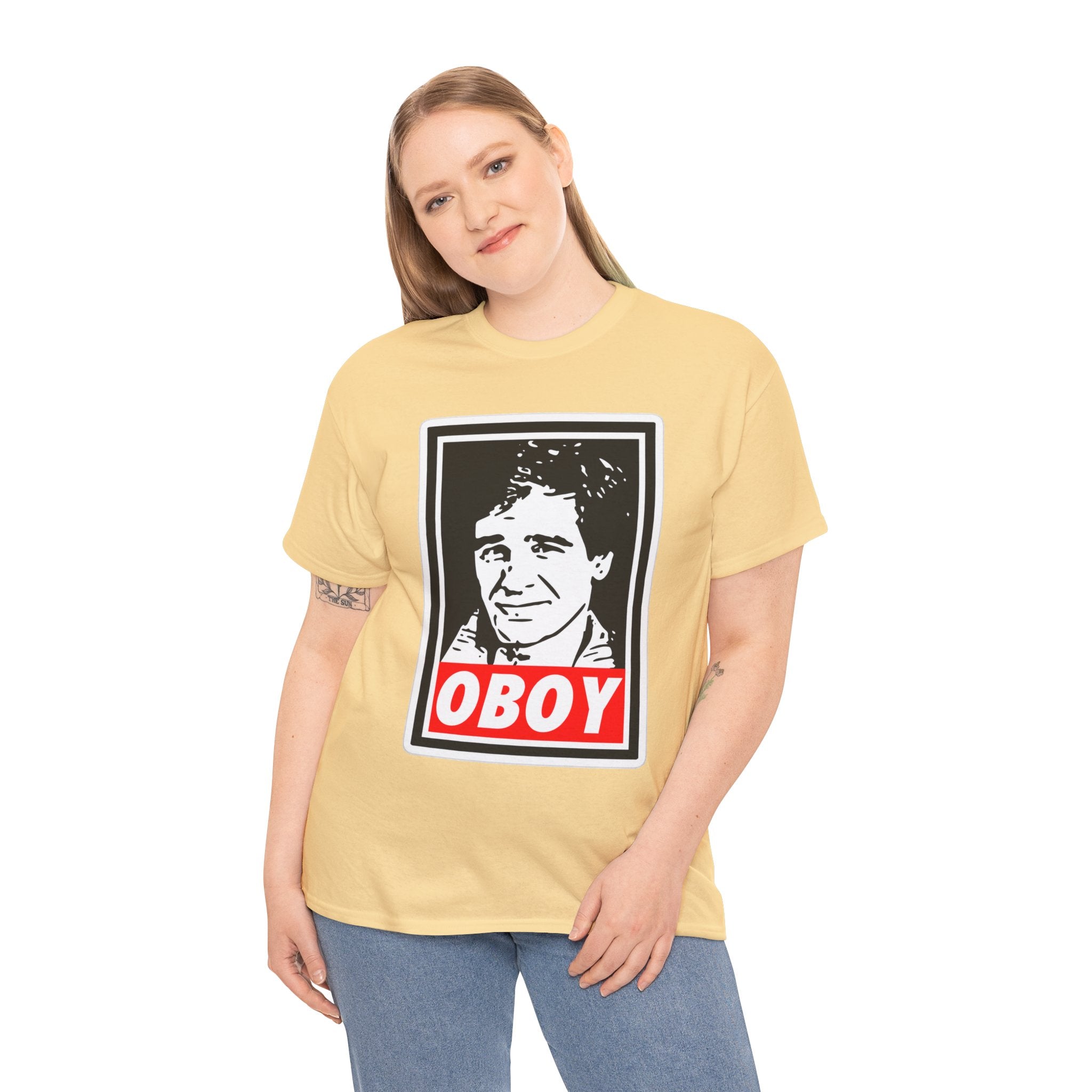Oboy Quantum Leap Graphic Tee — Retro Pop Art Portrait T‑Shirt