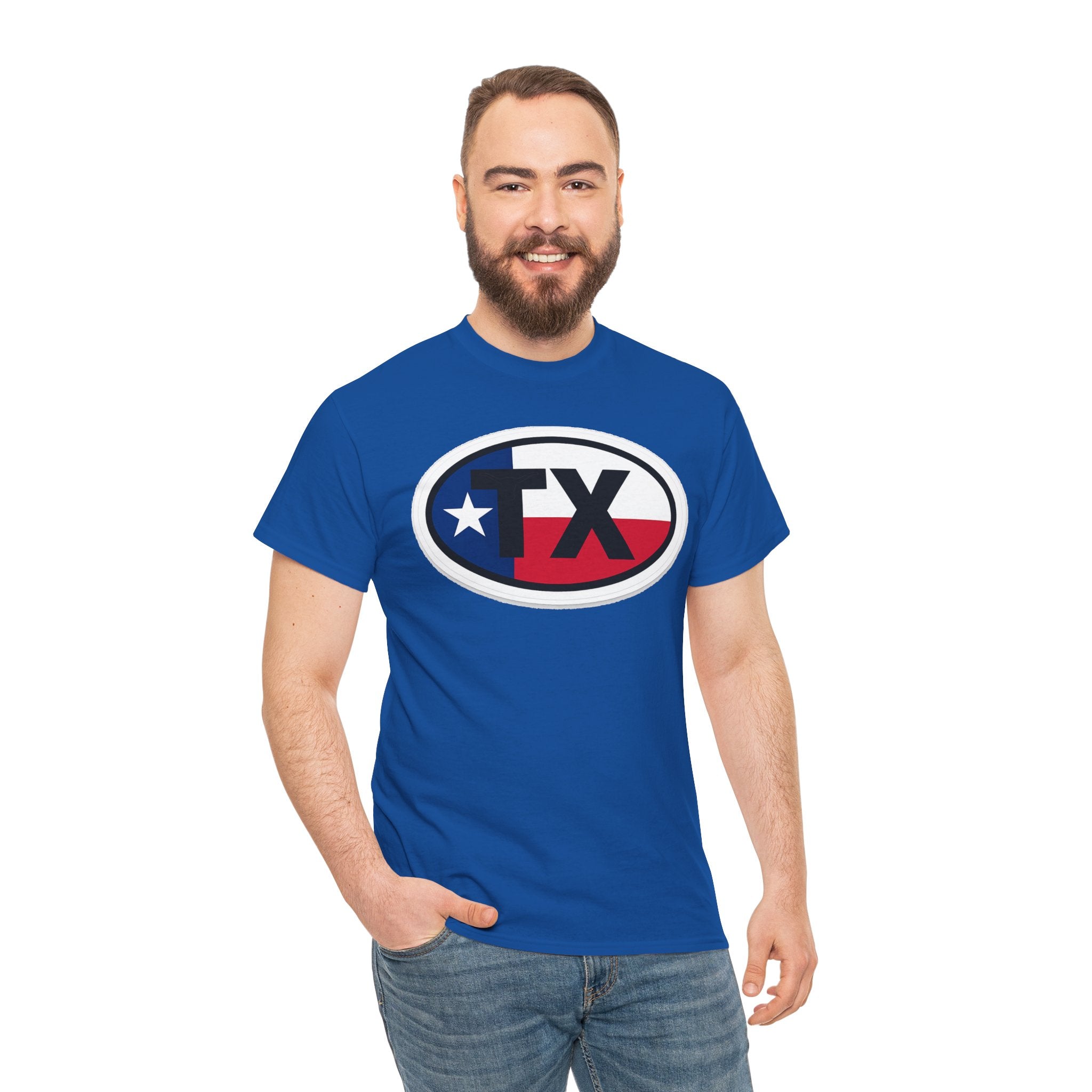 Texas Flag TX Oval T-Shirt — Patriotic Lone Star Tee