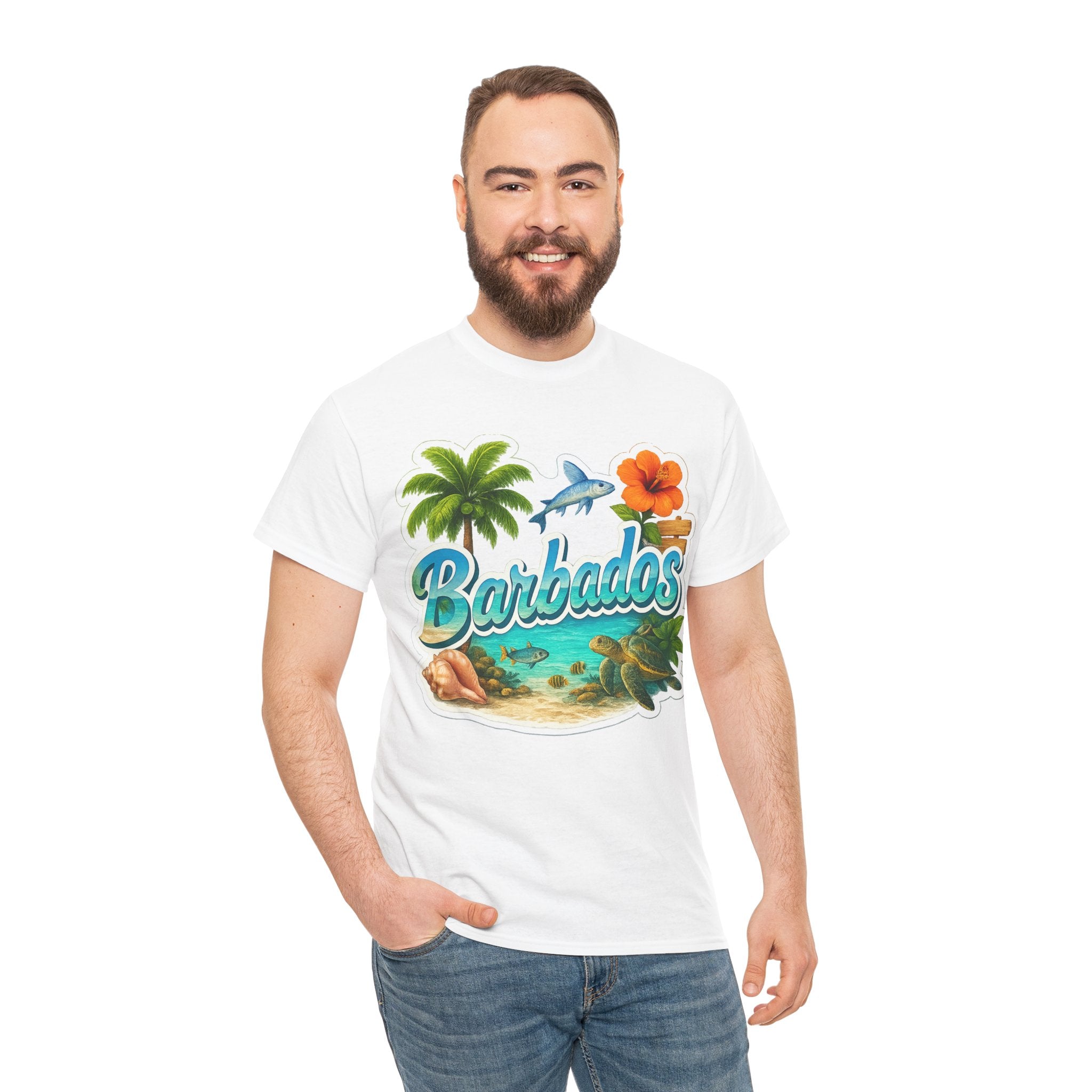 Barbados Beach Graphic Tee — Tropical Island Vacation T‑Shirt