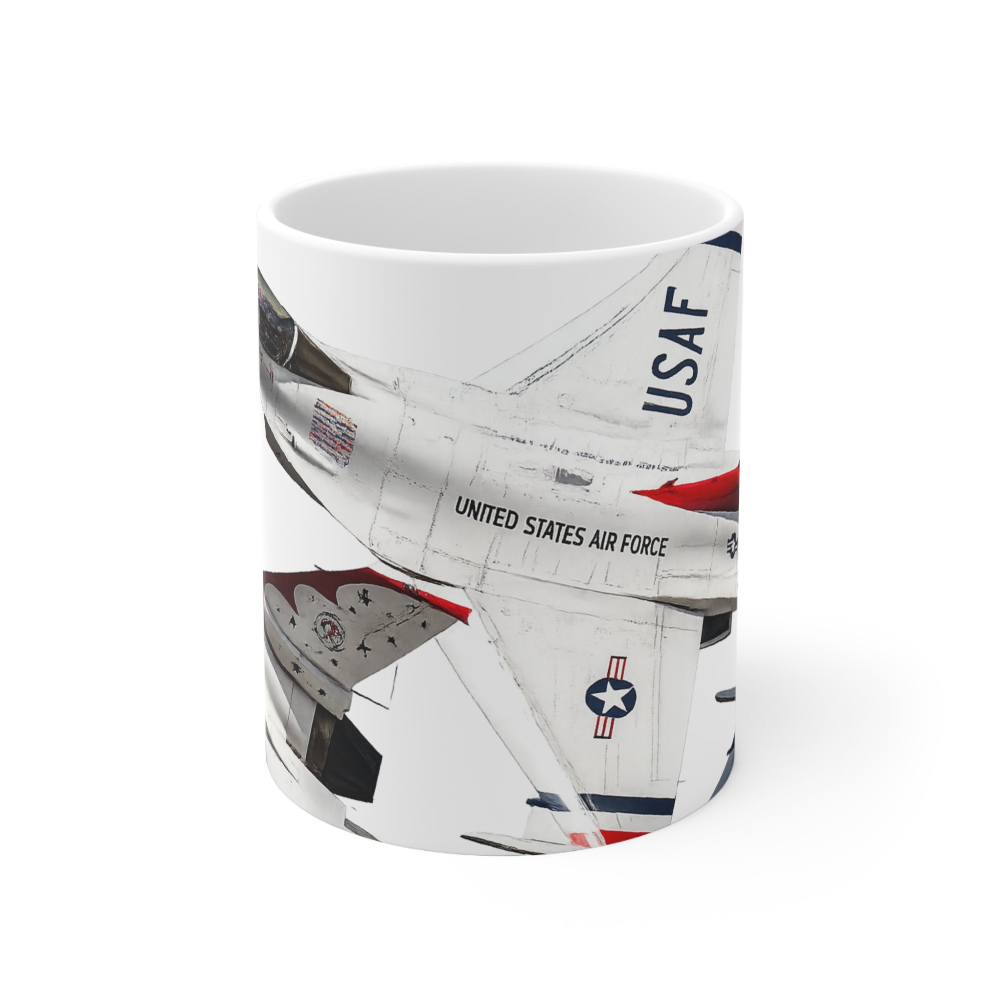 USAF Thunderbirds Jet Ceramic Mug — 11oz & 15oz Coffee Cup