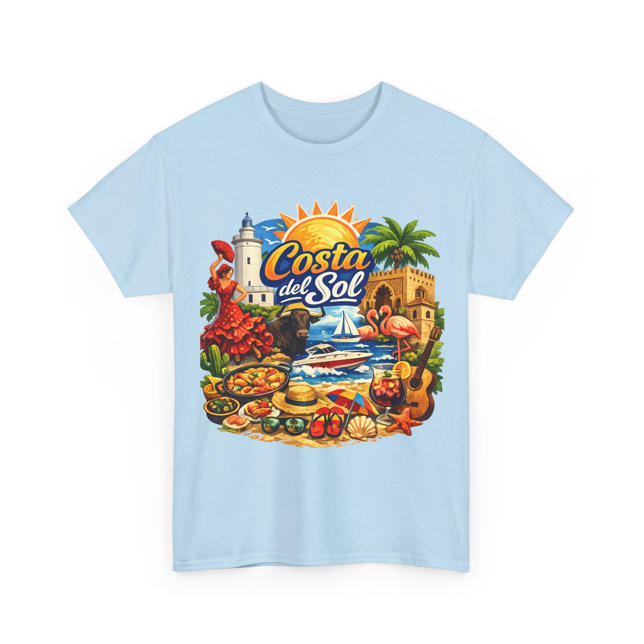 Costa del Sol Beach T-Shirt — Vintage Tropical Vacation Tee