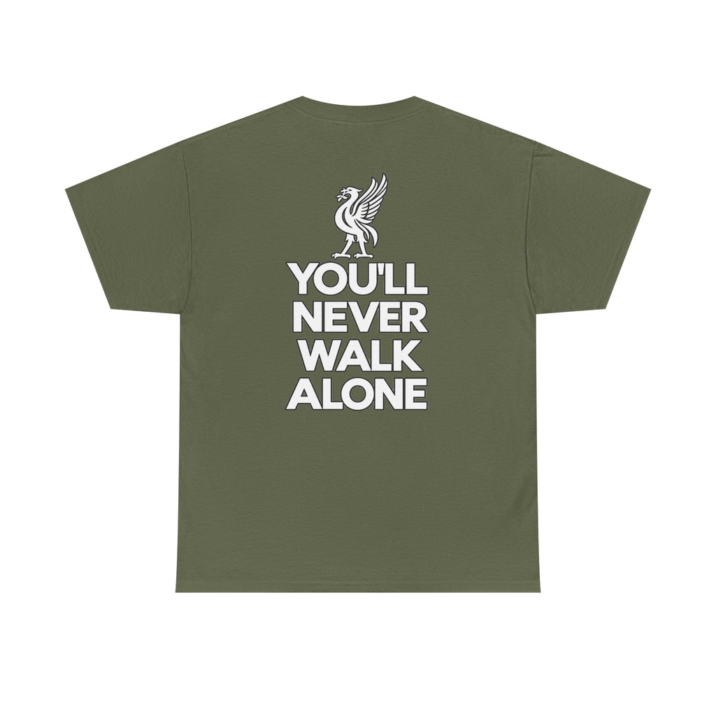 You'll Never Walk Alone T‑Shirt — Liverpool FC Crest Cotton Tee
