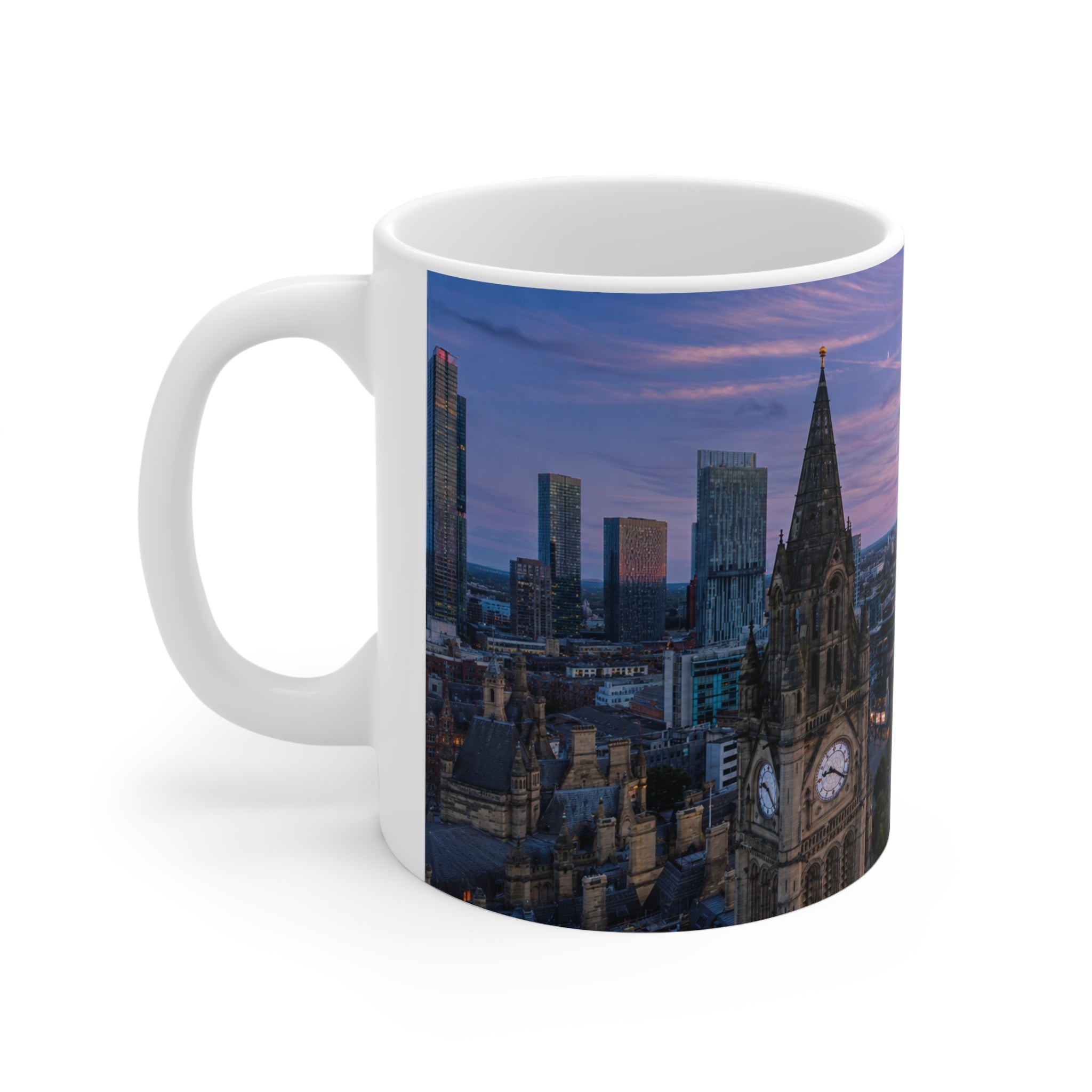 City Skyline Coffee Mug — Manchester Evening Skyline 11oz/15oz