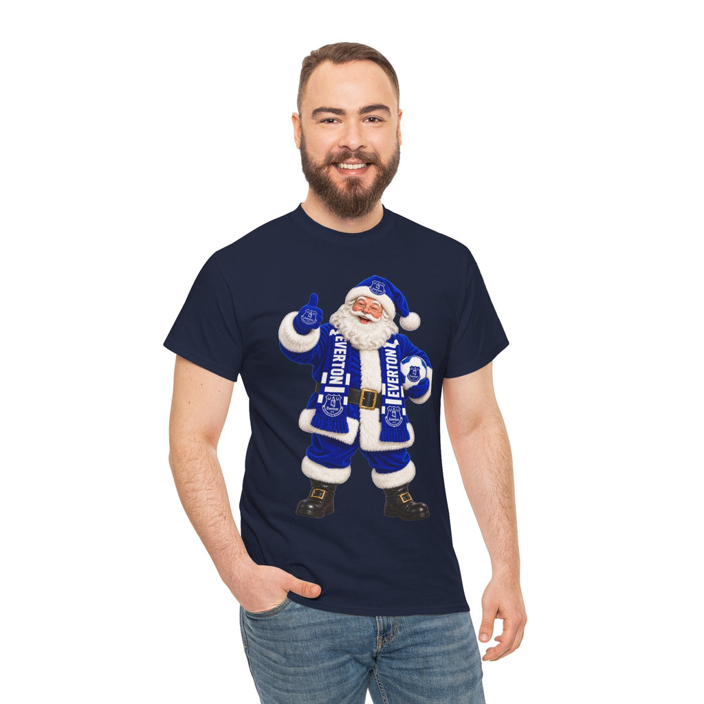 Everton Santa Scarf Christmas Tee - Holiday Vintage Santa T-Shirt