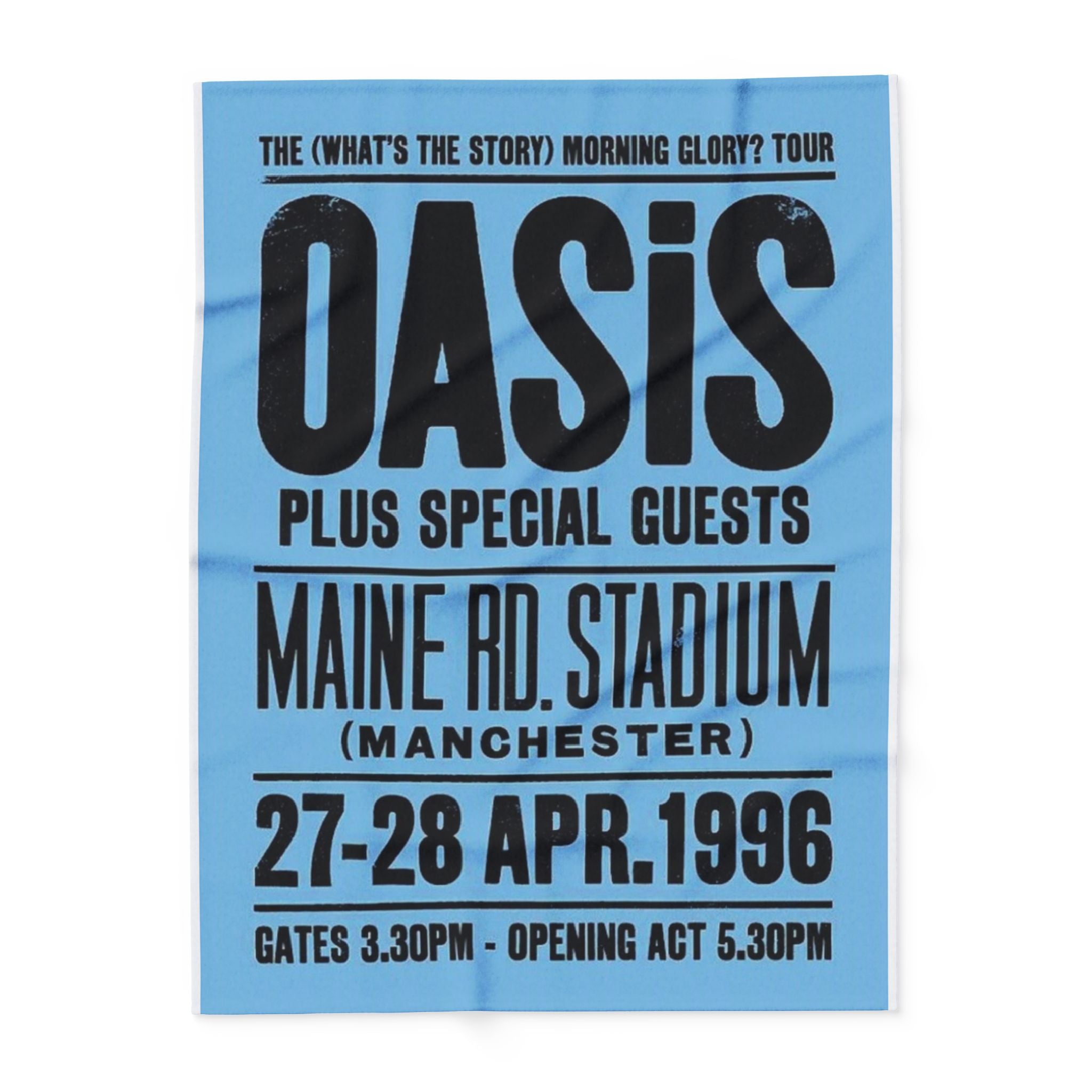 Oasis 1996 Maine Road Concert Poster Arctic Fleece Blanket