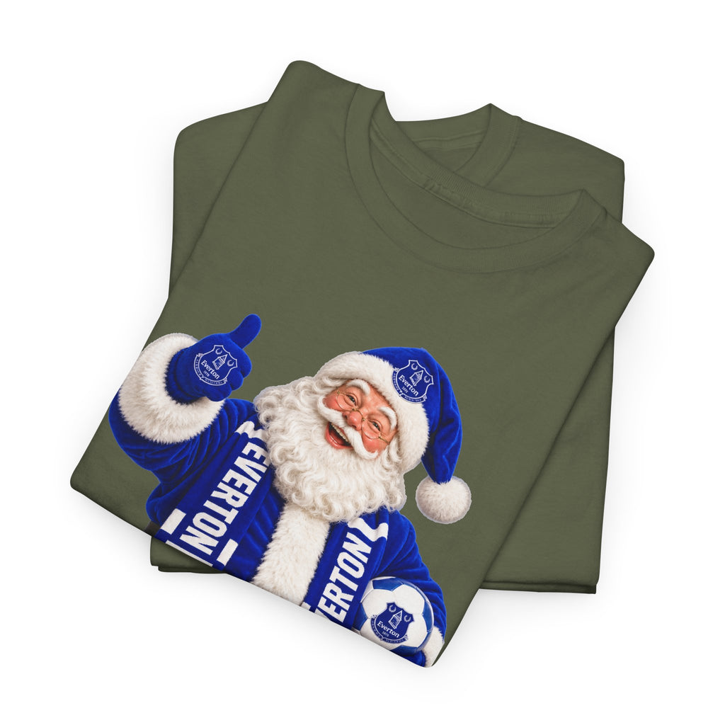 Everton Santa Scarf Christmas Tee - Holiday Vintage Santa T-Shirt
