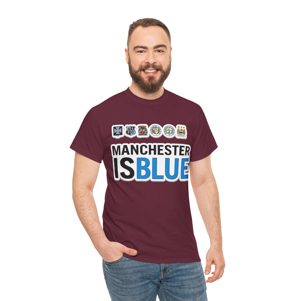 Manchester Is Blue Tee — Manchester City Supporter T-Shirt