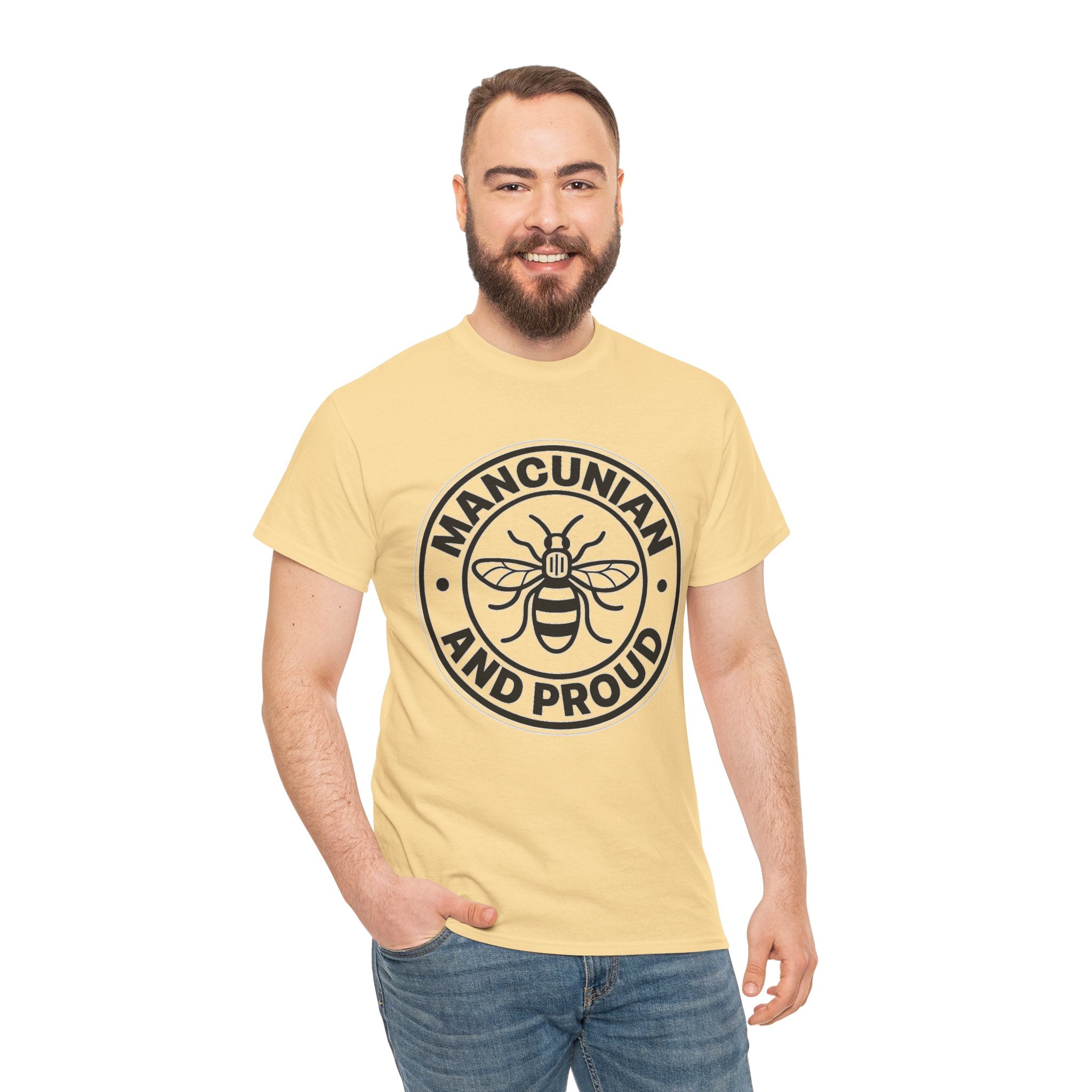 Manchester Bee 'Mancunian and Proud' Cotton T-Shirt