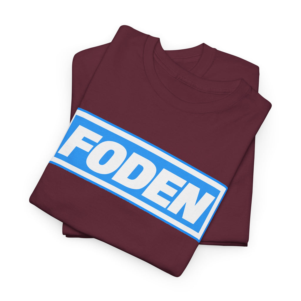 Foden Logo Tee — Blue Box Graphic T-Shirt