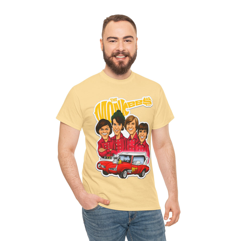 The Monkees Retro Band Tee — Colorful Car Cartoon Graphic