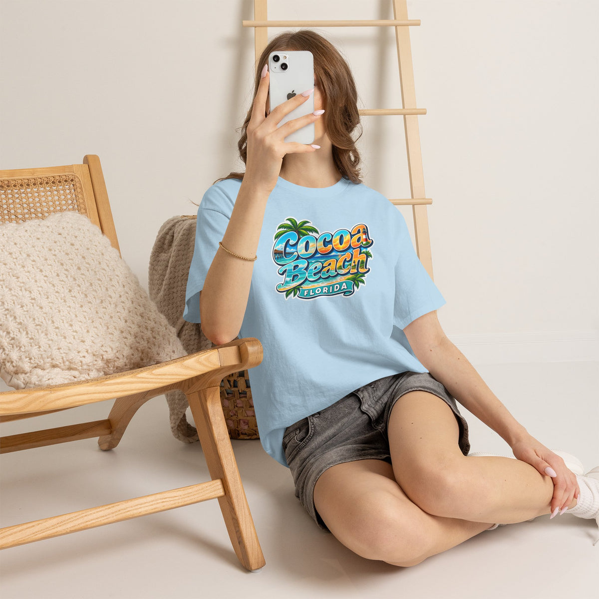 Cocoa Beach Florida Vintage Surf Cotton T-Shirt
