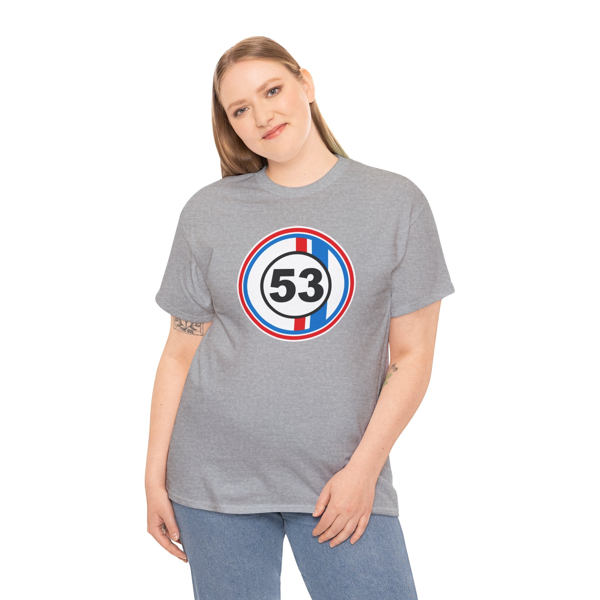 Racing Stripe Number 53 Cotton T-Shirt / Tee