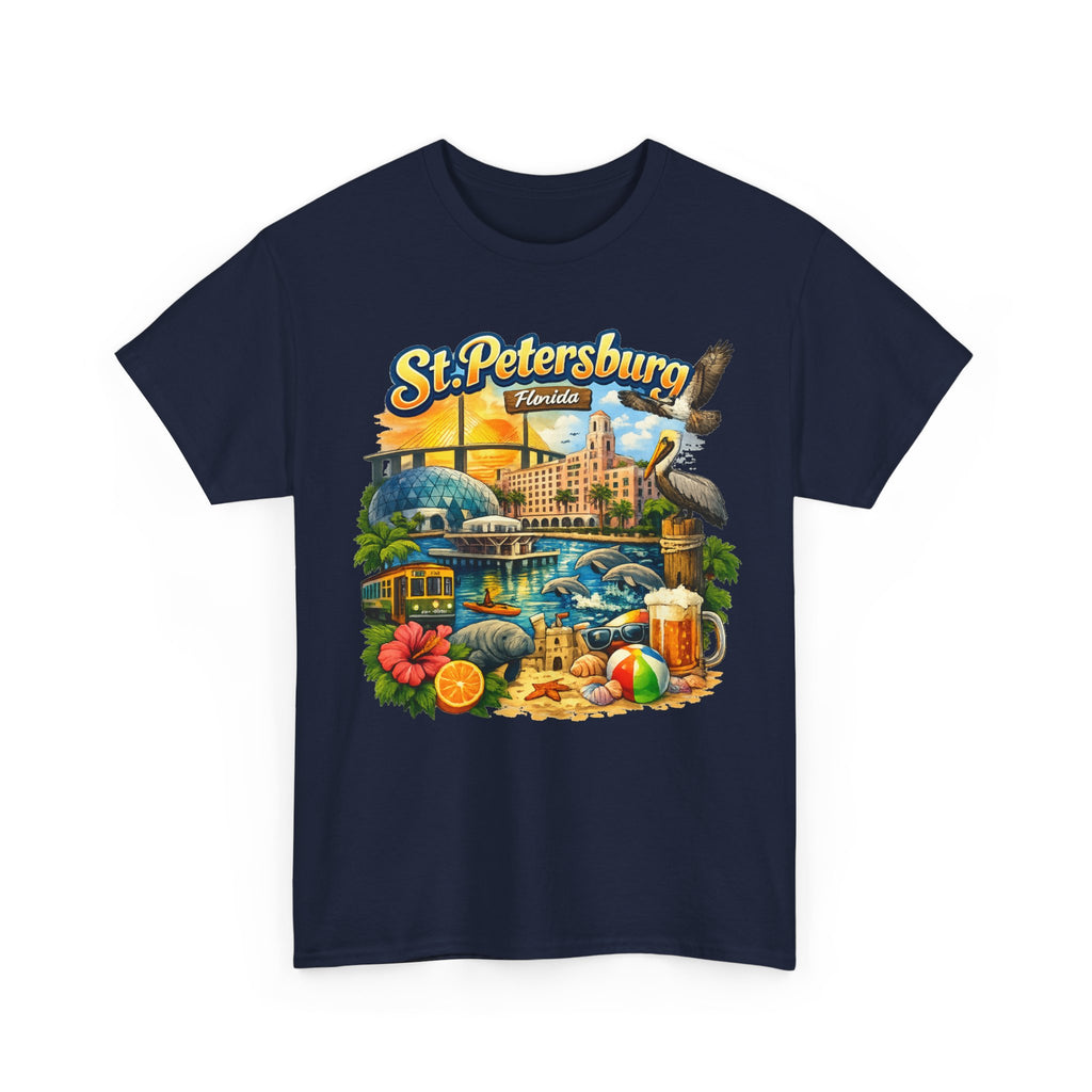St. Petersburg Florida Retro Beach Scene T-Shirt