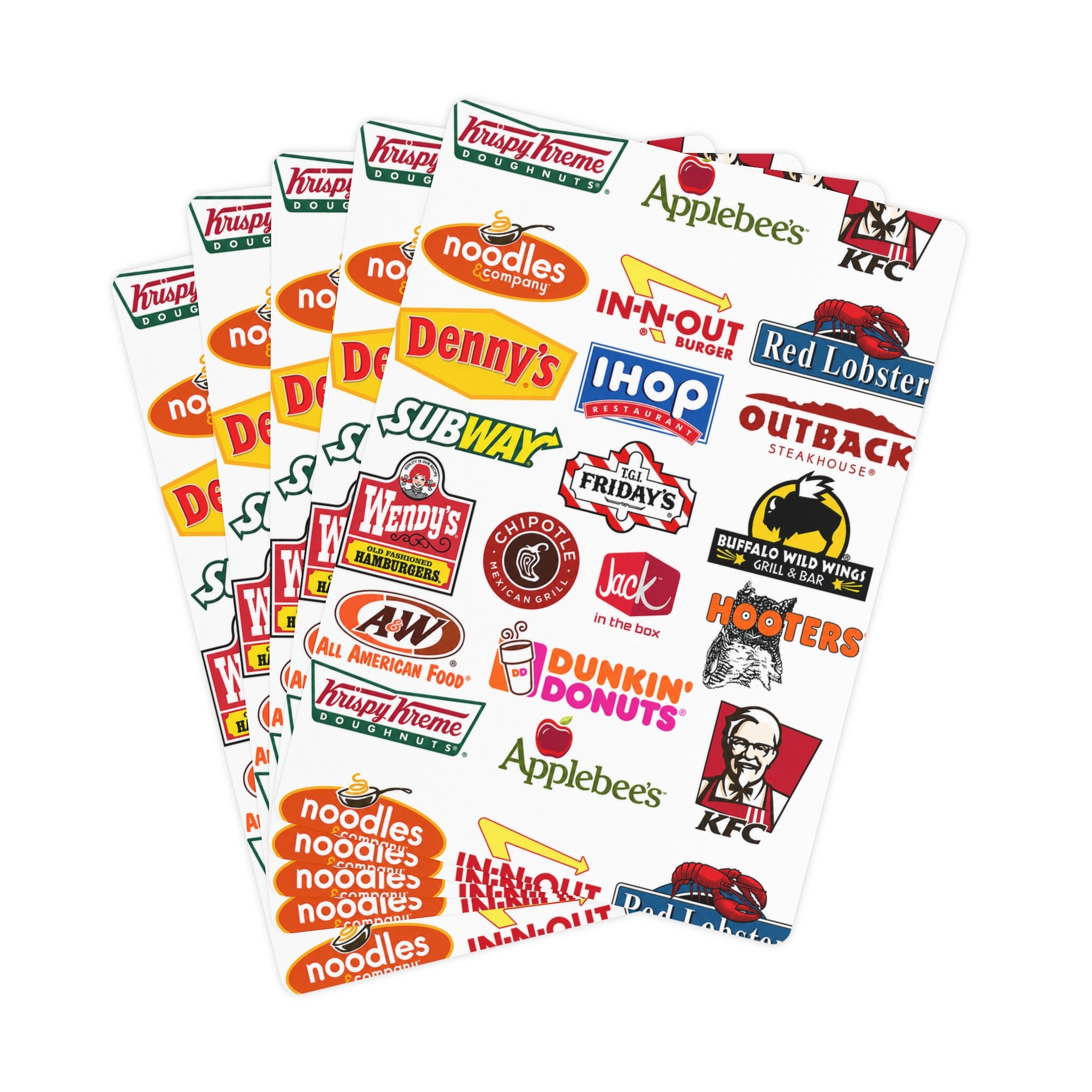 American Fast Food Chains Playing / Poker Cards