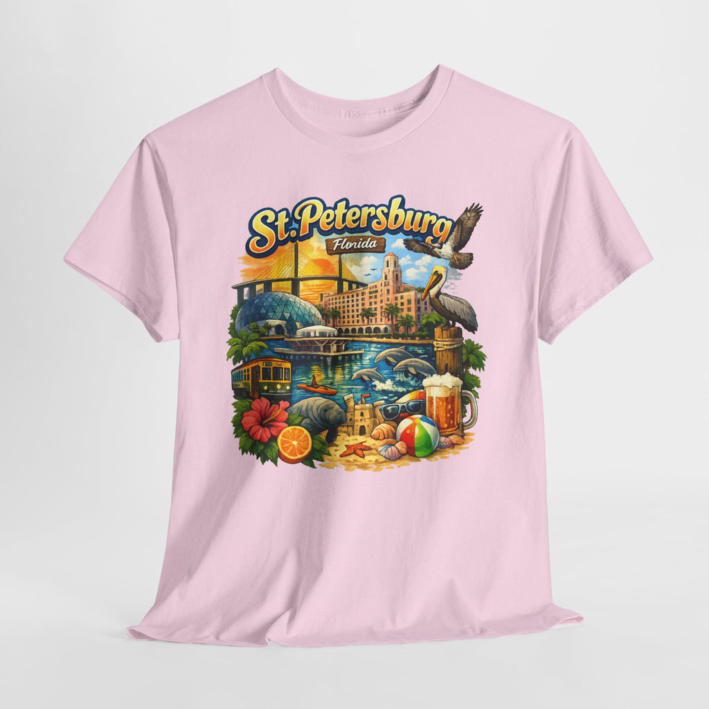 St. Petersburg Florida Retro Beach Scene T-Shirt