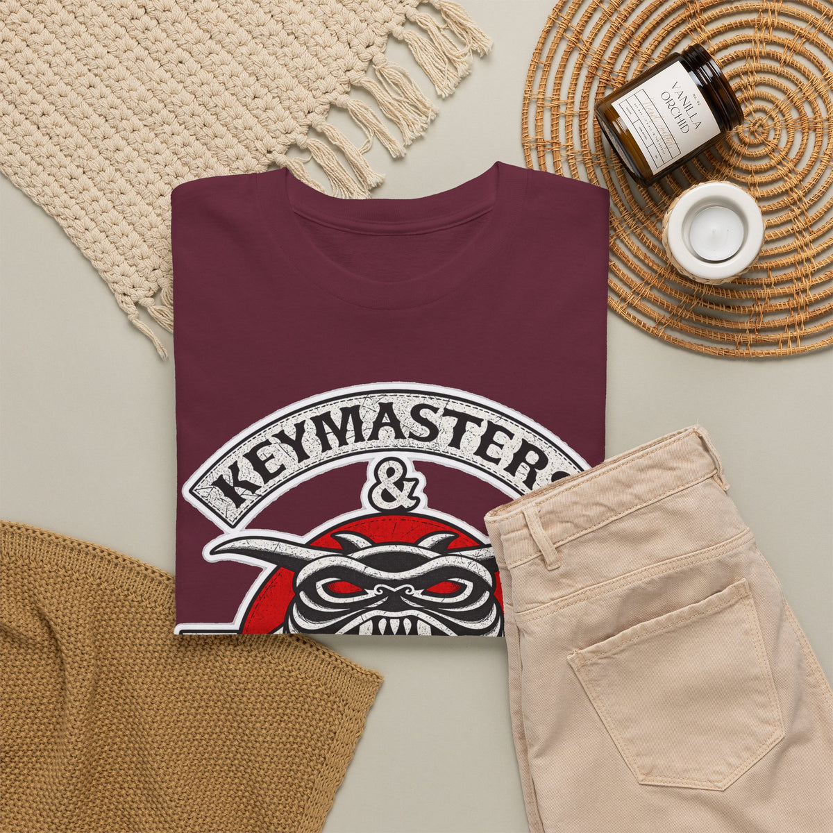 Keymasters & Gatekeepers Tee — Retro Demon Key Emblem Shirt (Since 1984)