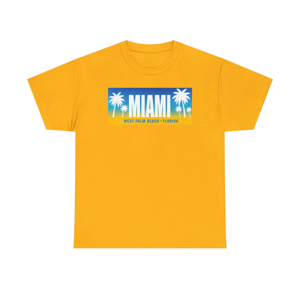 Miami West Palm Beach Vintage Tee — "MIAMI" Beach Palm Trees T‑Shirt