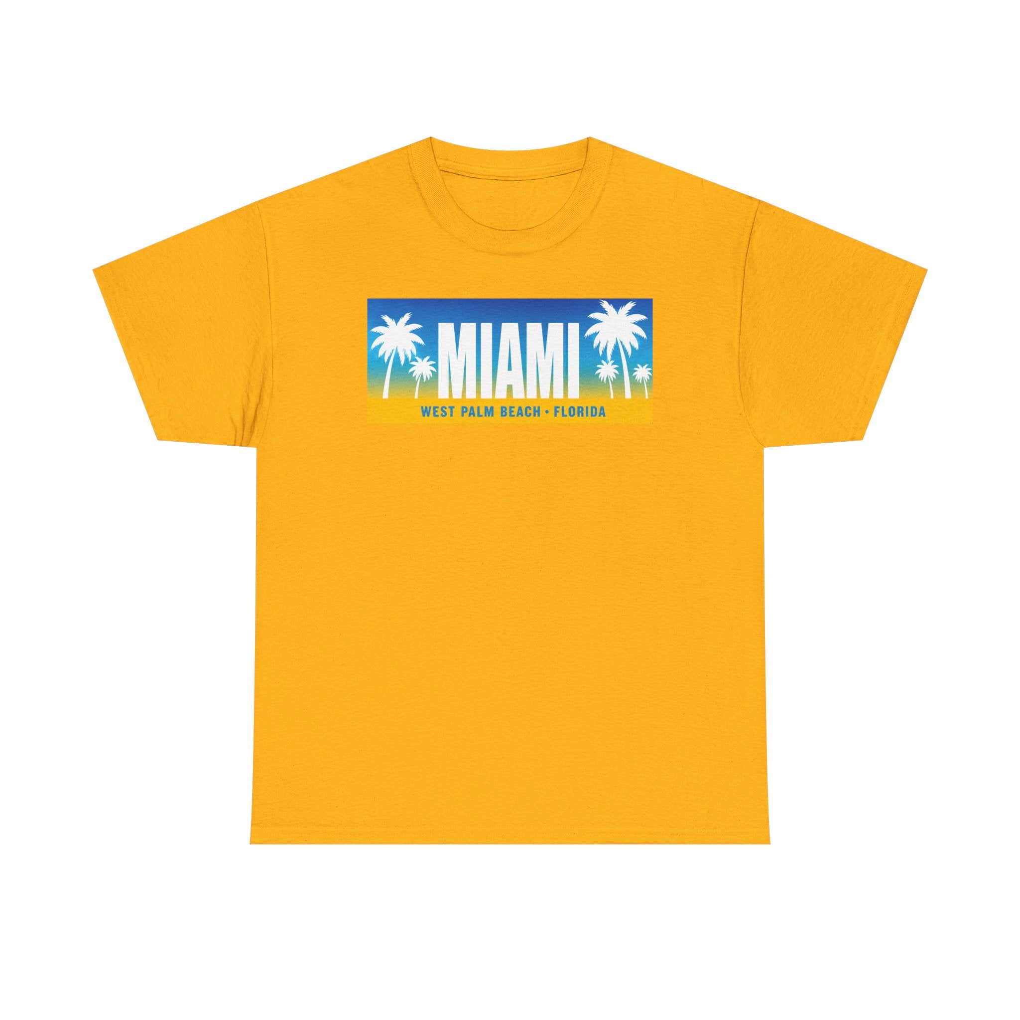 Miami West Palm Beach Vintage Tee — "MIAMI" Beach Palm Trees T‑Shirt