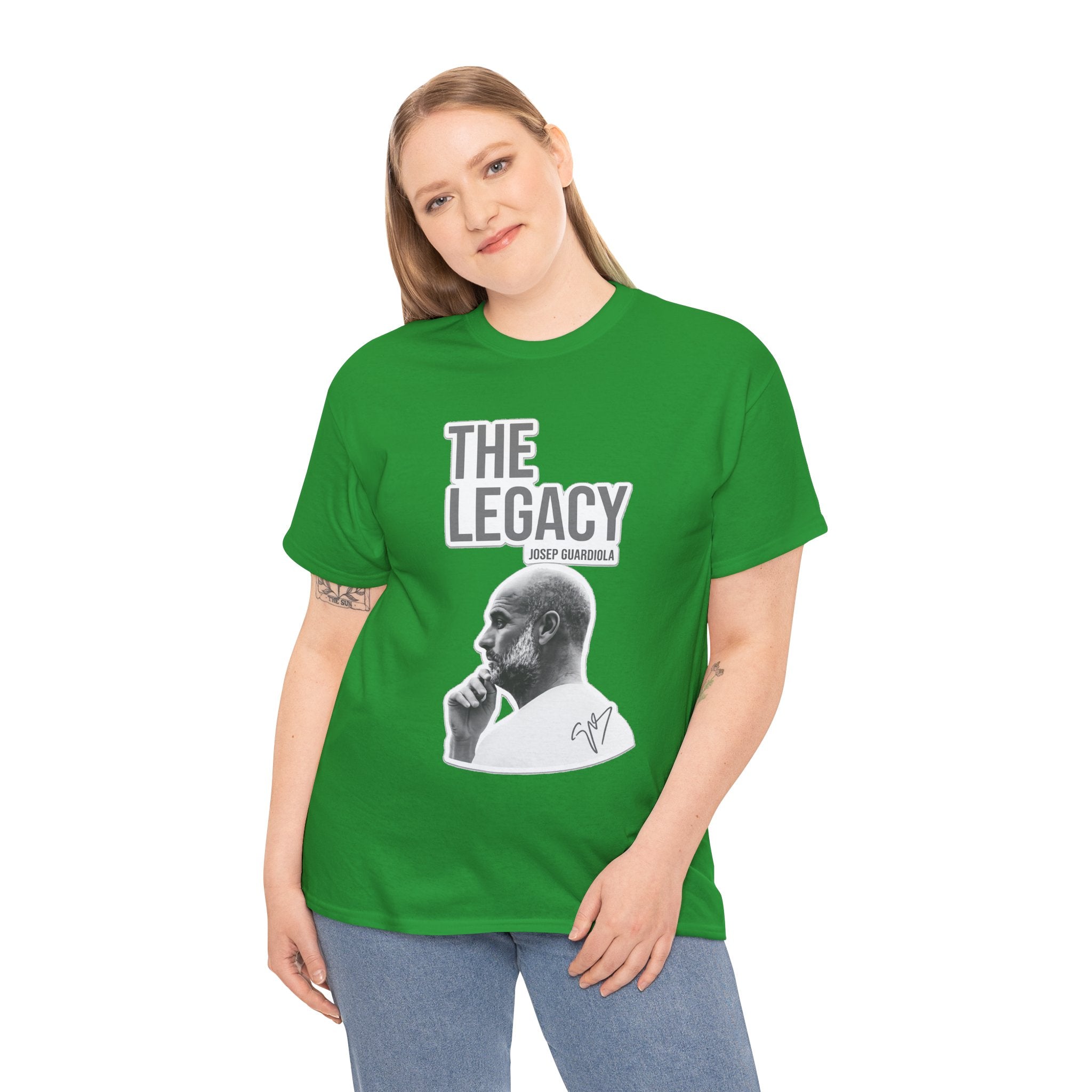 Pep Guardiola Manchester City The Legacy Tee — Inspirational Portrait Graphic T-Shirt