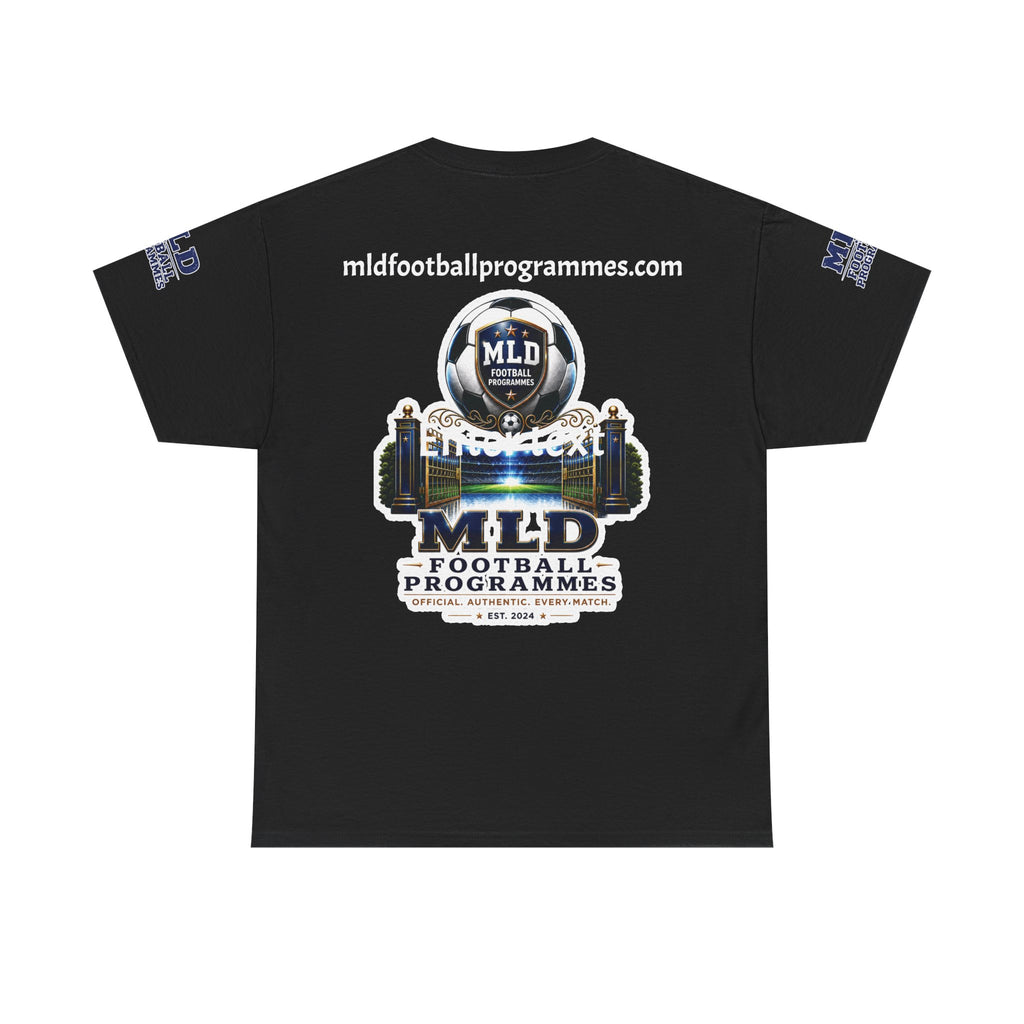 MLD Football Programmes Tee — Vintage Sports Logo Cotton T‑Shirt