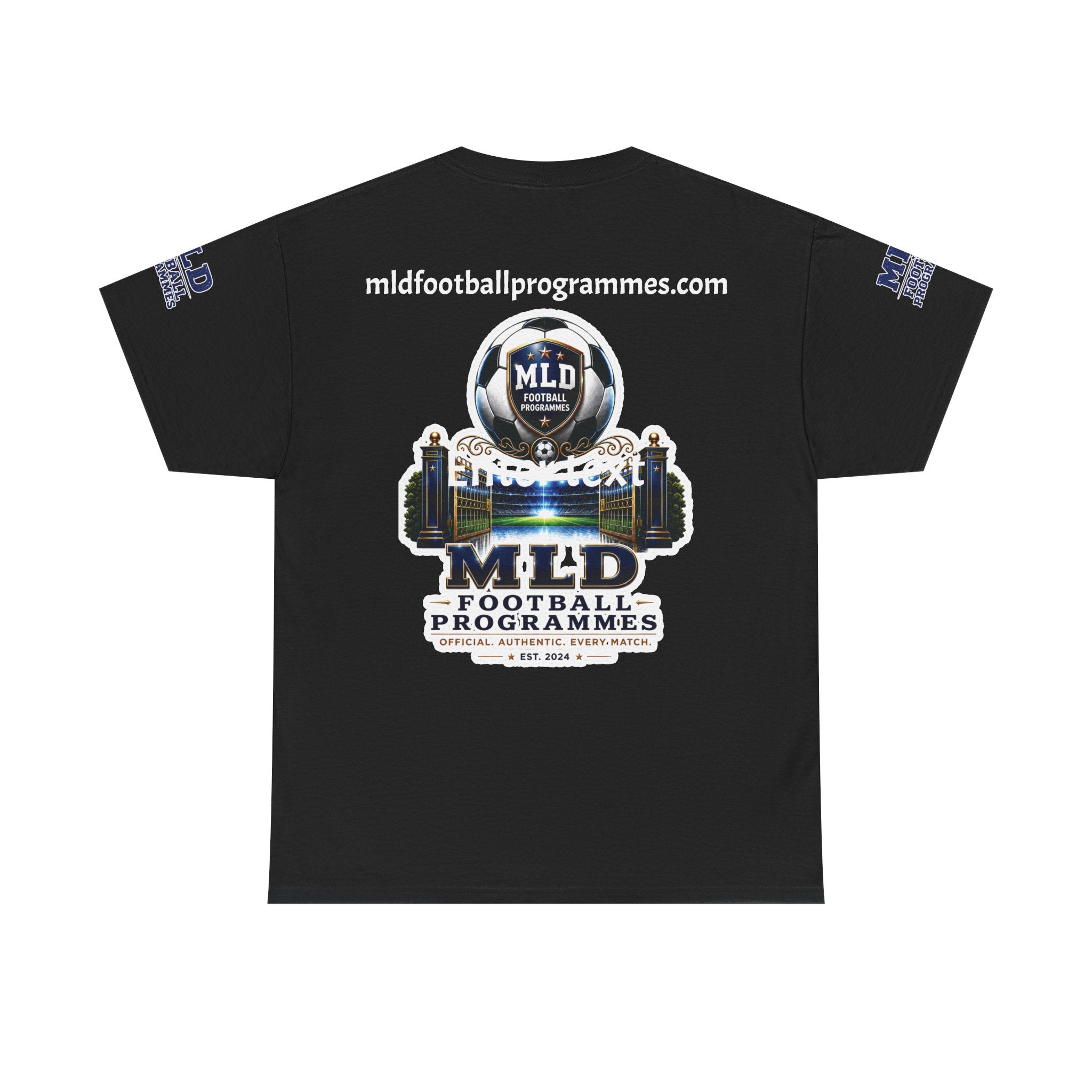 MLD Football Programmes Tee — Vintage Sports Logo Cotton T‑Shirt