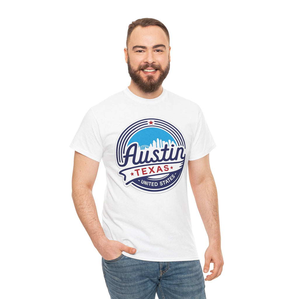 Austin Texas Retro Skyline T-Shirt — Vintage City Pride Tee