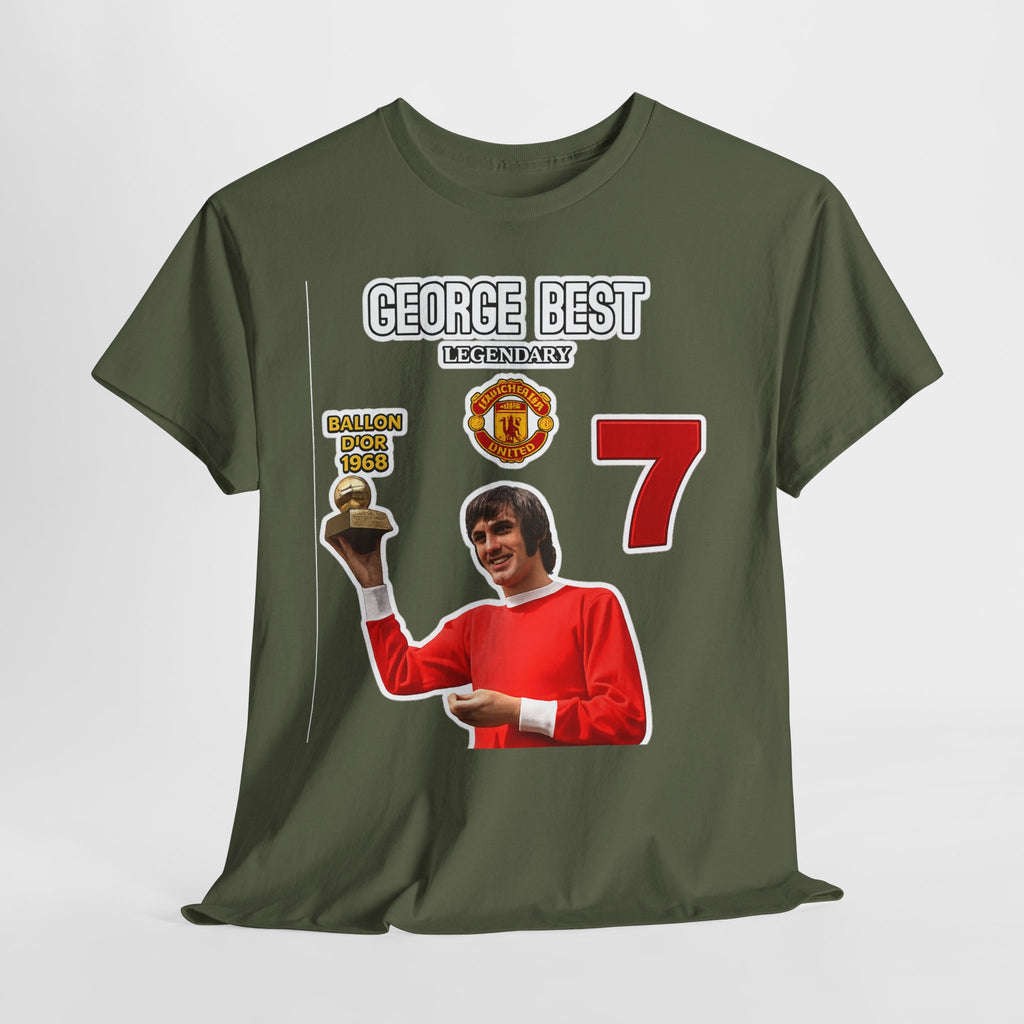 George Best Manchester United #7 Vintage Soccer T-Shirt – Ballon d'Or Tribute