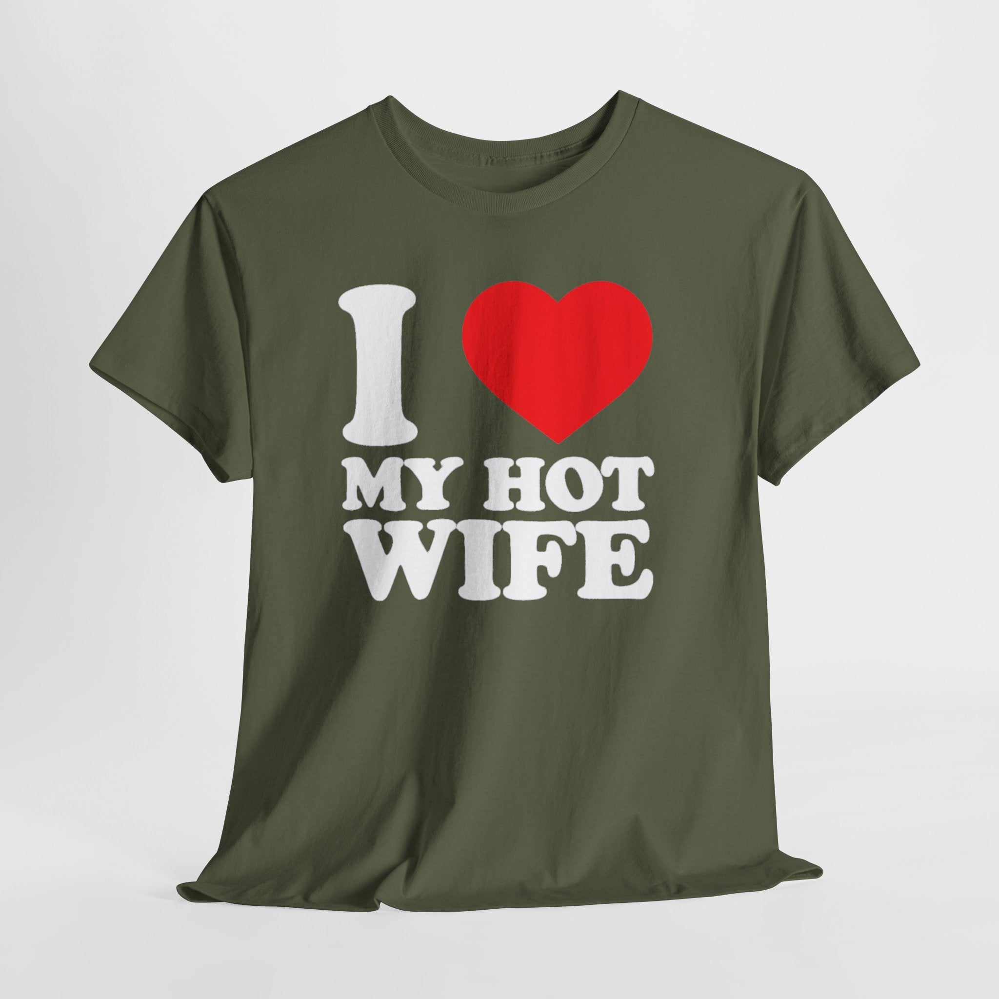 I  My Hot Wife T-Shirt - Funny Couples Tee, Romantic Gift for Husband or Wife