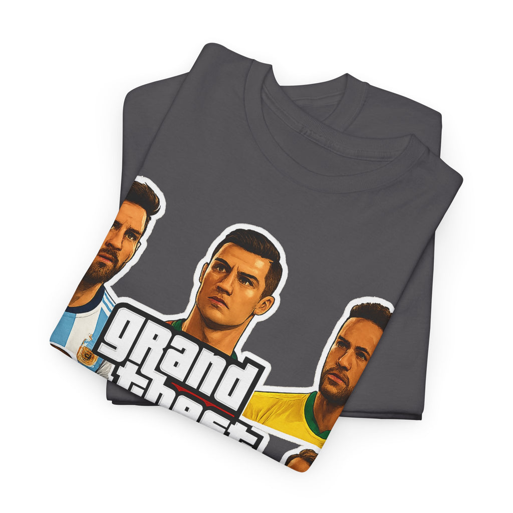 Graphic Tee — 'Grand Theft Auto V Football' Soccer Players Collage Shirt