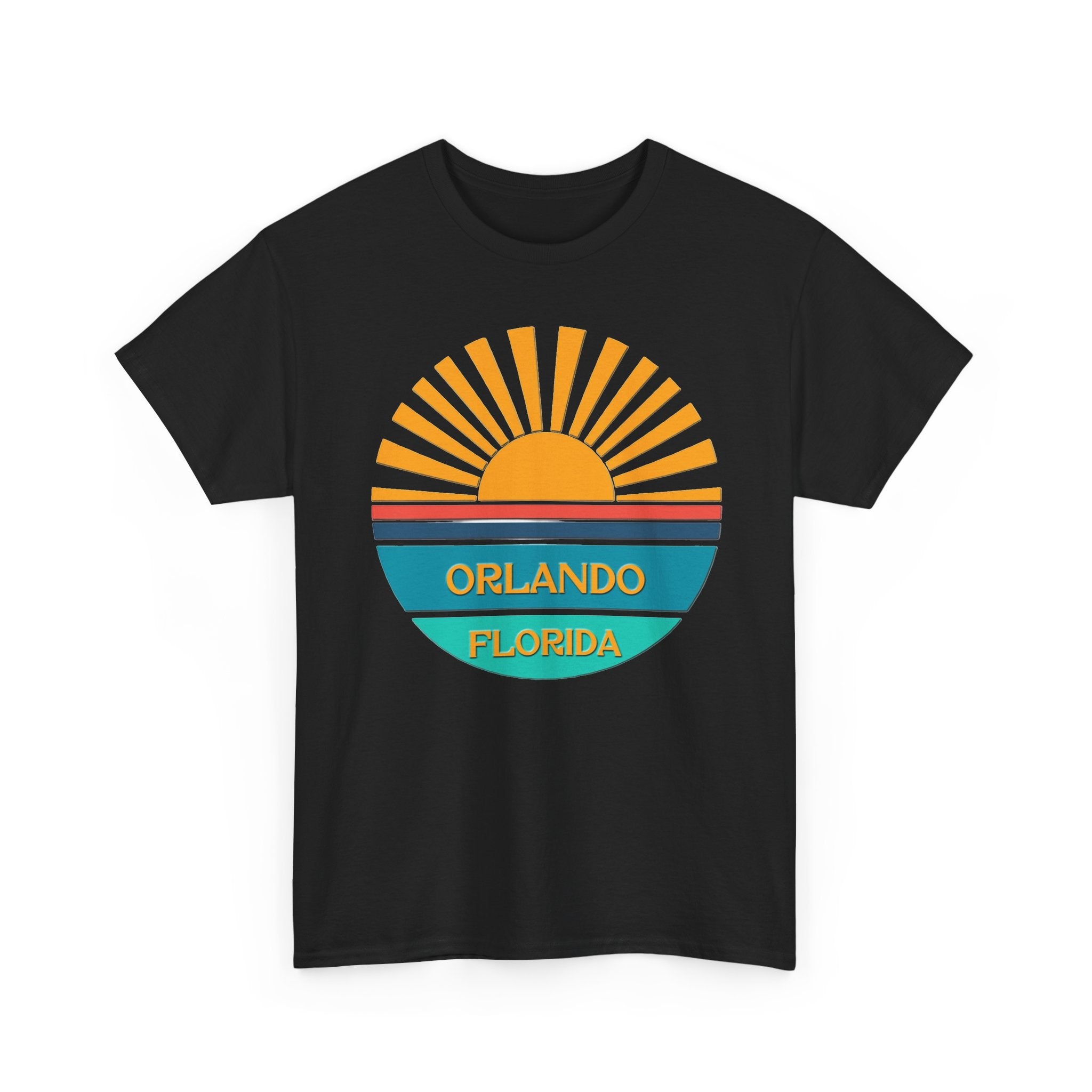 Orlando Florida Sunset T-Shirt – Retro Sunburst Vacation Tee