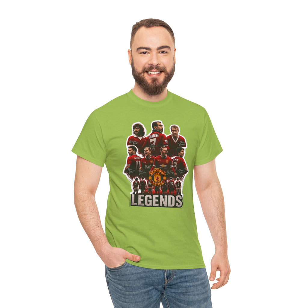 Manchester United Legends Football Team Tee — Retro Manchester United Players Graphic Shirt