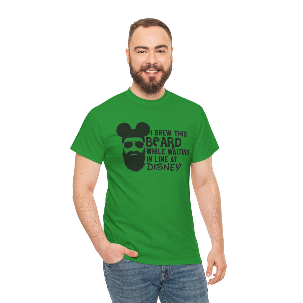 Beard While Waiting Tee – "I Grew This Beard While Waiting In Line At Disney" Funny Disney Dad T-Shirt